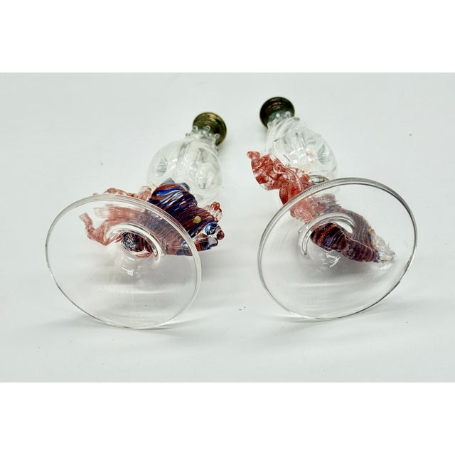 1990s 1995 Gazelle Hand Blown Tropical Fish Art Glass Salt & Pepper Shakers For Sale - Image 5 of 10
