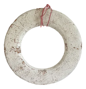 1920s Antique Cork Life Preserver Ring, Coastal Beach House Decor