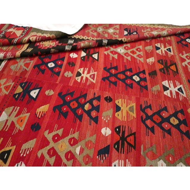 Galerie Shabab Collection Early 20th Century Handmade Turkish Flatweave Kilim Large Carpet For Sale - Image 10 of 10