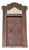 115" Tall Antique Teak Front Door With Arched Transom | 1800s Indian Architectural Salvage | Moorish Mediterranean Exterior Entryway Upgrade For Sale