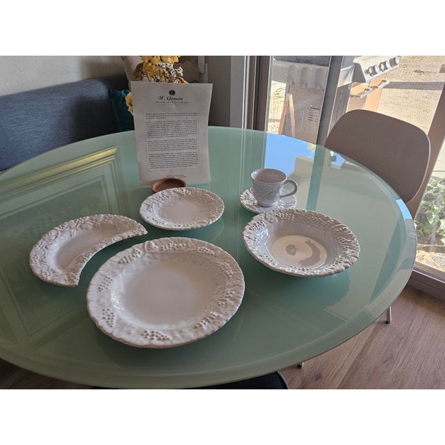 U. Grazia is one of the oldest producers of Majolica pottery in Deruta, Italy. This is the famous "Grappa" design with...