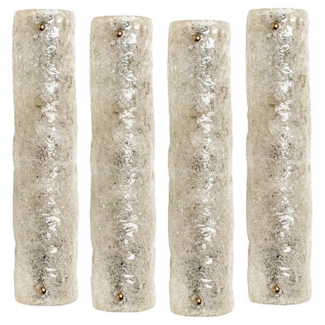 Ice Glass Wall Light from Hillebrand, Germany, 1960s For Sale - Image 10 of 10