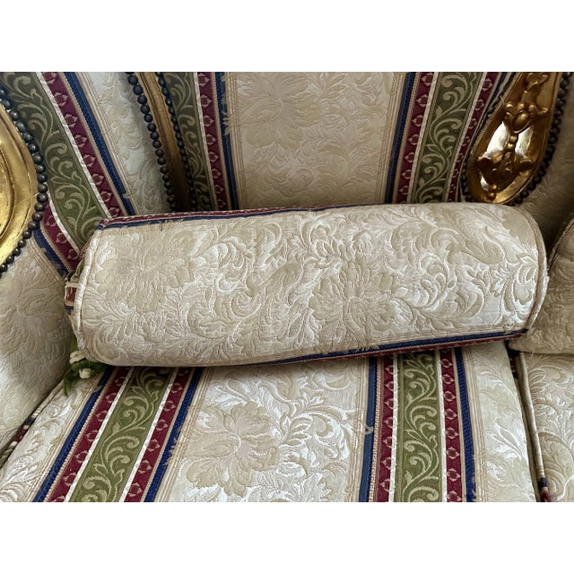 Mid 20th Century Vintage High Back Baroque Highly Carved Gold Gilt Sofa For Sale - Image 4 of 11