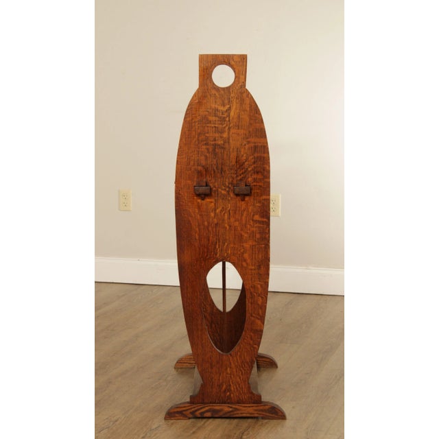 Arts & Crafts Antique Oak Drop Front Desk For Sale - Image 10 of 13