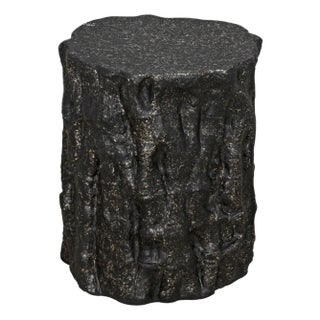 Damono Stool/Side Table, Black Fiber Cement For Sale