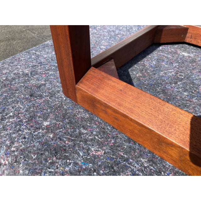 1950s Walnut & Marble Console Table Attributed to Gio Ponti For Sale - Image 11 of 13
