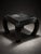 Contemporary Loom Arc Ribbed Sculptural Black Accent Table For Sale - Image 3 of 5