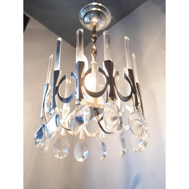 Silver Ceiling Lamp by Gaetano Sciolari, 1960s For Sale - Image 8 of 11