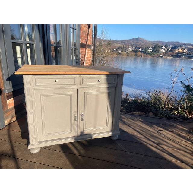 Gray Antique Chest of Drawers, 1890s For Sale - Image 8 of 16