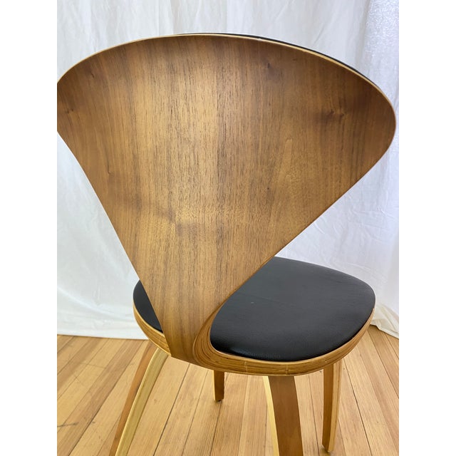 1960s 1960s Nuevo Satine Dining Chairs With Black Leather Seats - Set of 4 For Sale - Image 5 of 9
