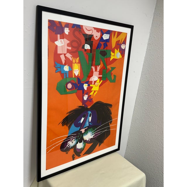 Design Plus Gallery presents a Polish Cyrk "Circus" Lion Poster from Tadeusz Jodlowski. This vintage 1979 graphic poster...