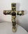This large 18th century antique polychromed carved wood religious crucifix is a beautifully crafted piece that showcases...