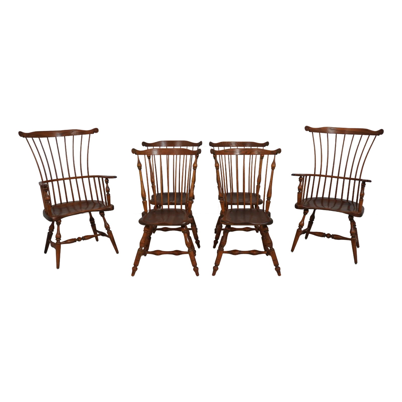 Set of 6 Windsor Style Dining Room Chairs | Chairish