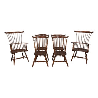 Set of 6 Windsor Style Dining Room Chairs For Sale