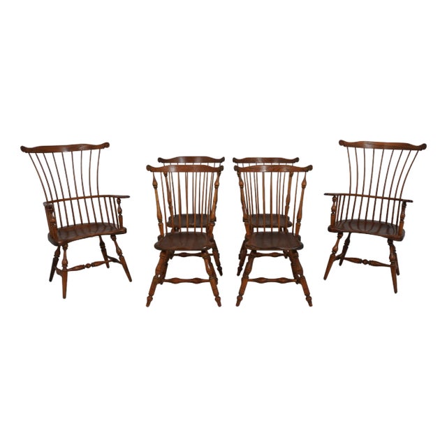 Set of 6 Windsor Style Dining Room Chairs For Sale
