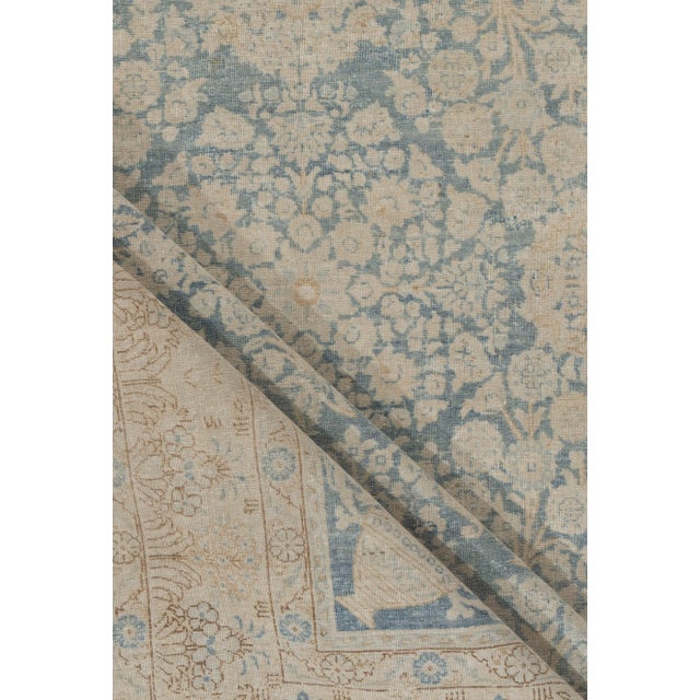 1920s Blue Subdued Tabriz Rug 6'7 X 9'7 For Sale In New York - Image 6 of 10