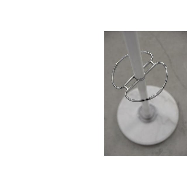 Silver Mid-Century Modern White Floor Coat Rack, 1990s For Sale - Image 8 of 10