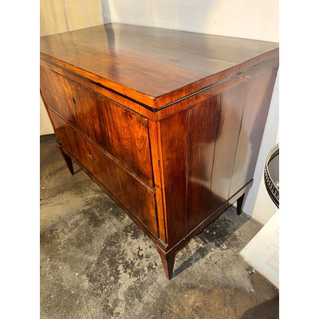 19th Century 19th C. German Biedermeier Walnut Commode For Sale - Image 5 of 6