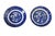 Asian Vintage Blue and White Porcelain Decorative Set of 5 Plates Made in Japan For Sale - Image 3 of 11