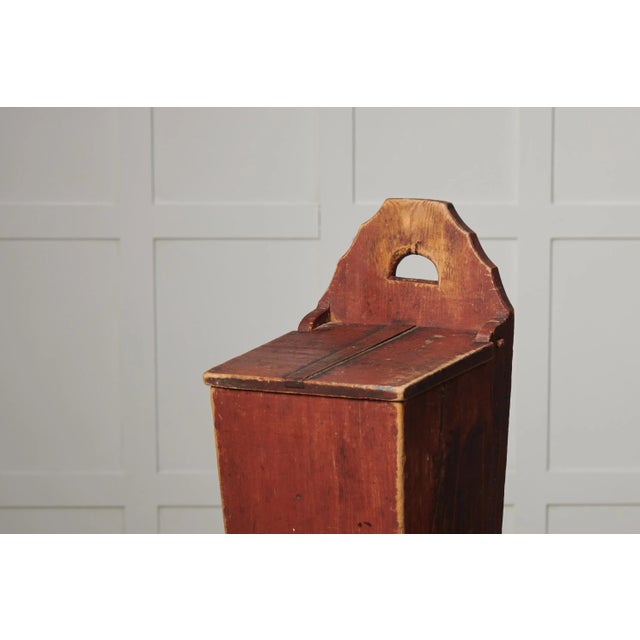 Brown Small Swedish Handmade Folk Art Box For Sale - Image 8 of 9