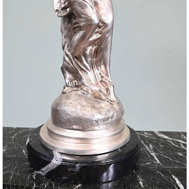 Art Nouveau Bronze Flying Lady Statue Spirit of Ecstacy For Sale - Image 3 of 8