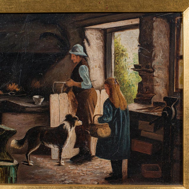 Antique Blacksmith's Cottage Painting, English School, Art, Picture, Figural For Sale - Image 6 of 10