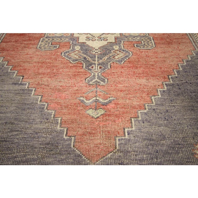 Vintage Turkish Oushak Gallery Rug, Wide Hallway Runner - 04'10 X 09'04 For Sale - Image 4 of 7