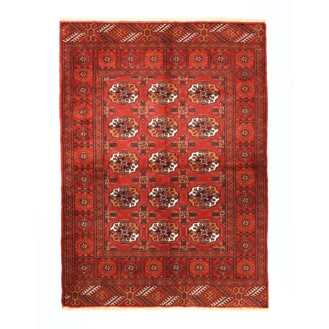 This is a Handmade double-knotted vintage carpet, it is coming from west part of asia. This beautiful all over design rug...