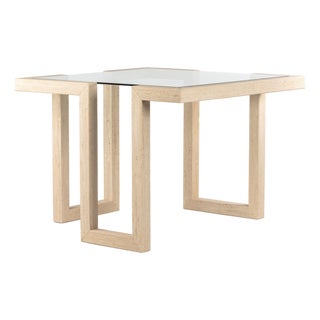 Castile Dining Table in Roman Travertine and Marble by Joaquín Moll For Sale