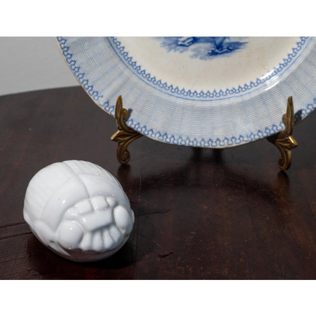 Italian Vintage Italian Ceramic White Porcelain Scarab by Bellini For Sale - Image 3 of 6
