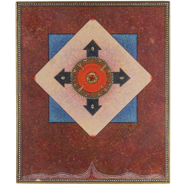 1970s Mino Meno, Pentacle, Oil Painting, 1970s For Sale - Image 5 of 5