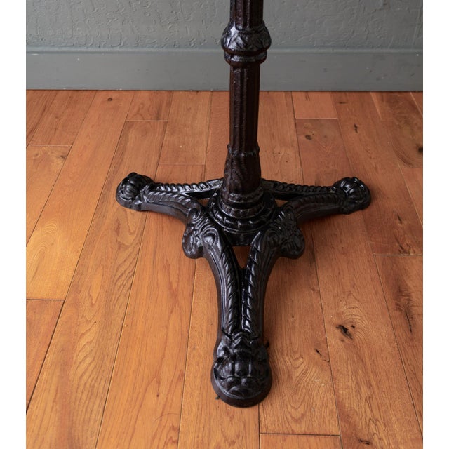 Early 20th Century Antique Marble and Cast Iron French Bistro Table For Sale - Image 5 of 15