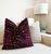 Rich and dimensional, the aubergine leopard pillow features a cut velvet design in deep plum tones over a soft neutral...