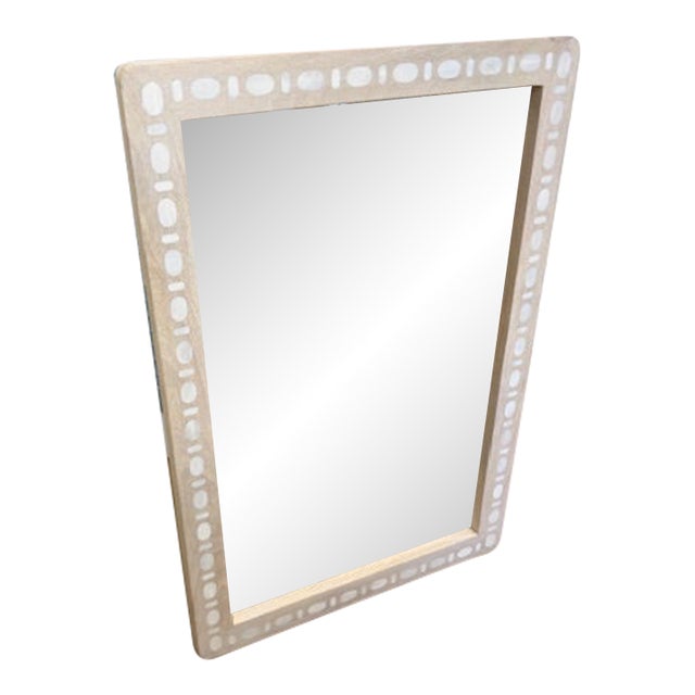 Jamie Young -Sama Wood & Bone Inlay Mirror For Sale