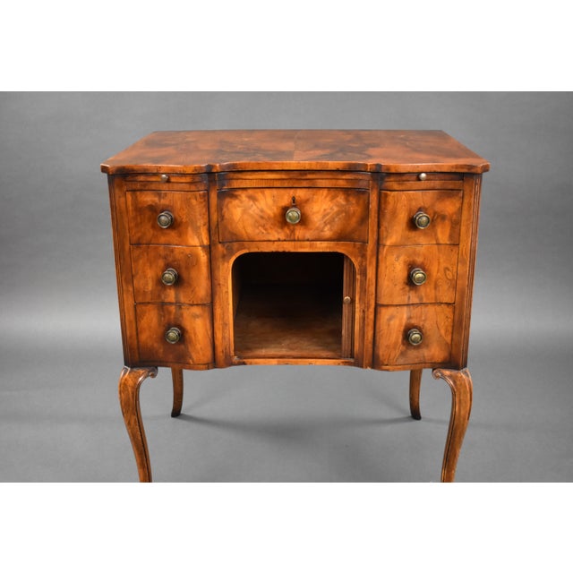 Brown Yew Wood Chest with Slide, 1900s For Sale - Image 8 of 14