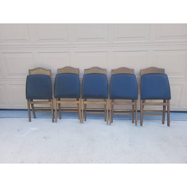 1960s Vintage Mid Century Sears and Roebuck Folding Chairs Set of 5