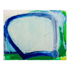 Robert O'Meara Abstract Composition in Blue Oil