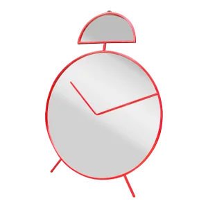 Large Alarm Clock Shaped Wall Mirror