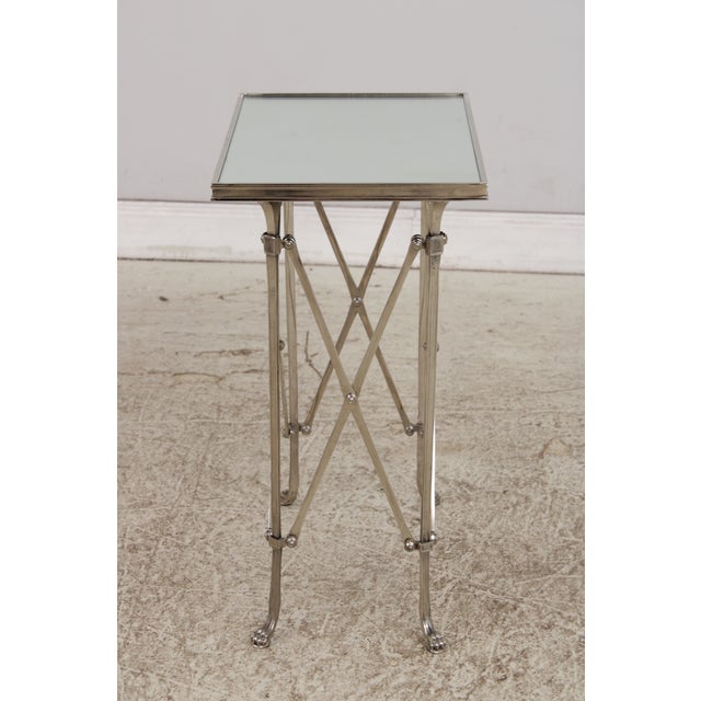 1990s Ralph Lauren Mirror & Chrome Accent Table For Sale - Image 5 of 16