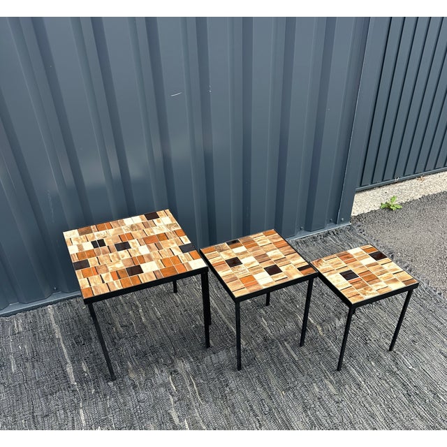 Vintage Nesting Tables by Mado Jolain, 1960s, Set of 3 For Sale - Image 4 of 18