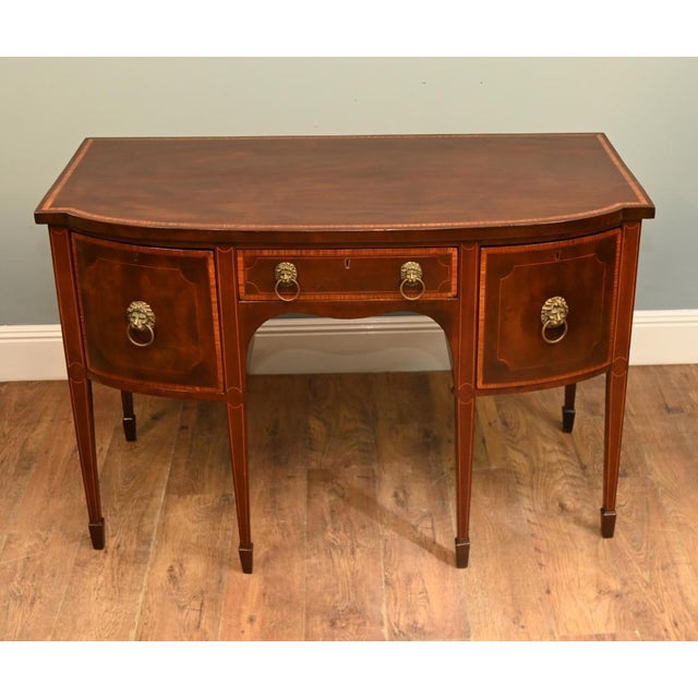 Edwardian Sheraton Mahogany Sideboard, 1910 For Sale - Image 4 of 12