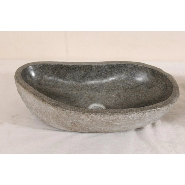 Contemporary Polished River Rock Sinks - a Pair For Sale - Image 3 of 13