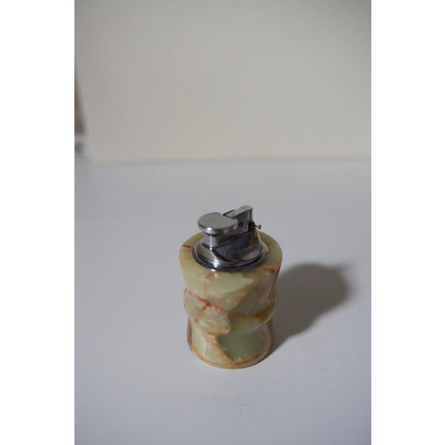 Mid-Century Modern Italian Green Onyx Table Lighter, 1970s For Sale - Image 3 of 6