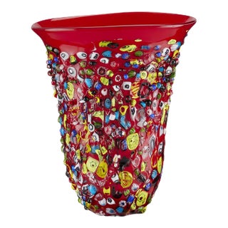 Currey & Company Rosso Glass Vase For Sale