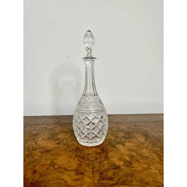 1900 - 1909 Antique Cut Glass Decanter, 1900 For Sale - Image 5 of 5