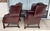 Pair of Vintage Maroon Leather Wingback Chairs by Classic Leather For Sale - Image 4 of 17
