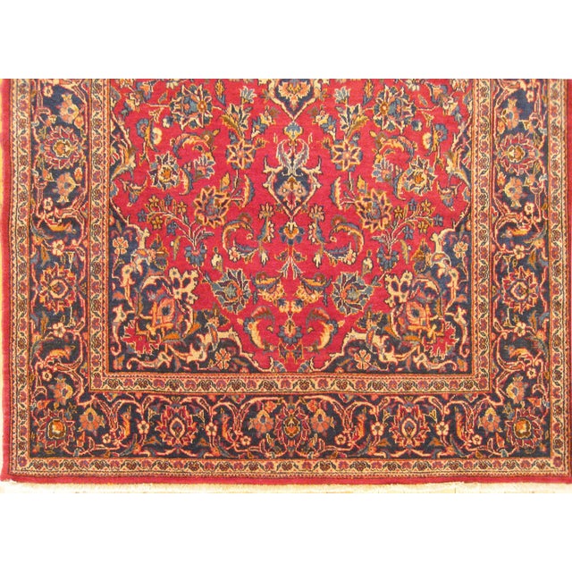 Vintage Perisan Decorative Oriental Kashan in Small Size For Sale - Image 4 of 7