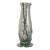 Art Glass Vase With Textural Applied Floral Grass Design For Sale