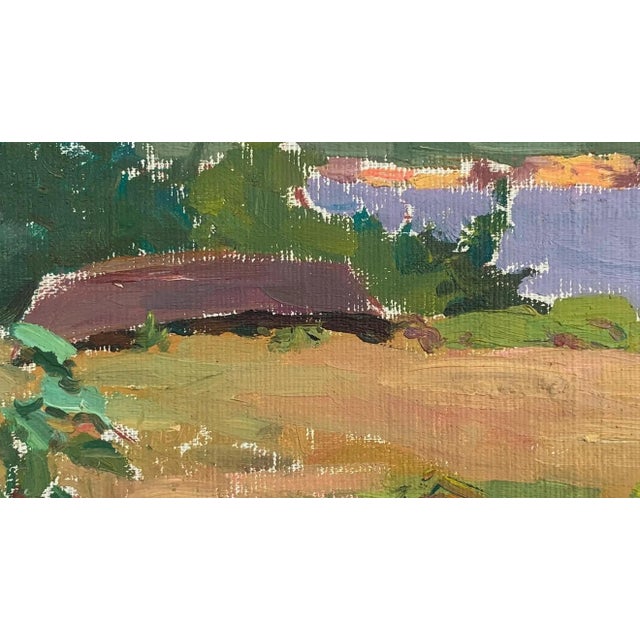 Original River Landscape Oil Painting, Ukrainian Artist Sokolovsky, 1970s 17-31 For Sale - Image 4 of 6