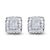 Beautifully crafted of high-quality 14-karat white gold, these stunning square shaped stud earrings hold 1.1 carat of...